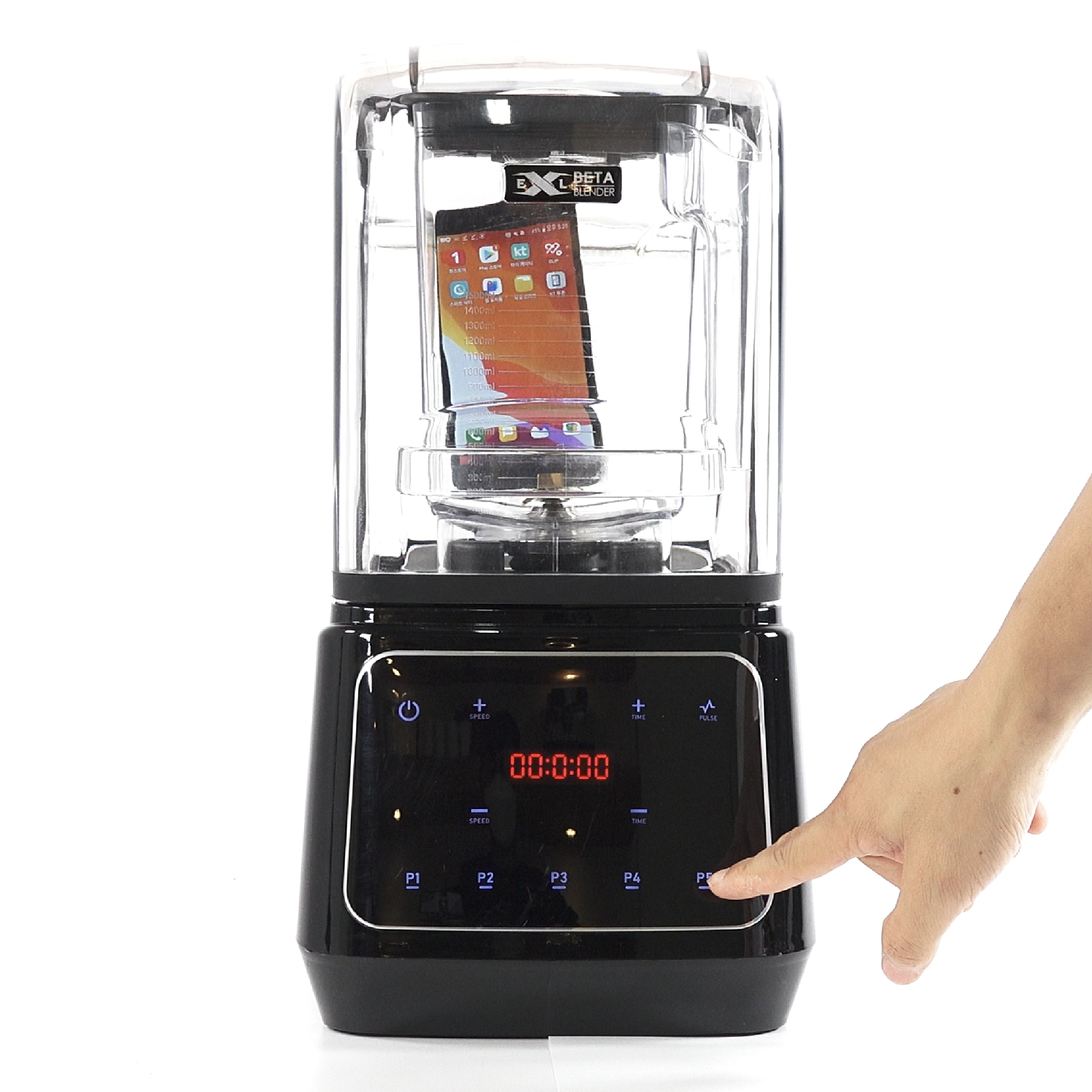 엑슬 베타 파워블렌더 화이트 초강력 업소용 블렌더 1.5L 카페 스무디 생과일주스 믹서기