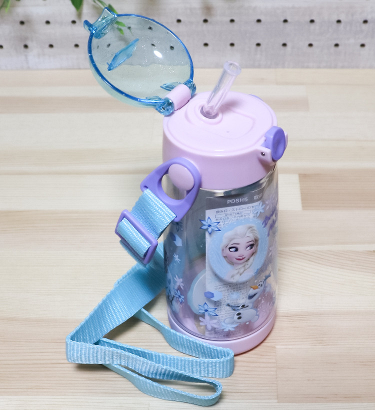 겨울왕국 캐릭터 원푸쉬 스트렙 포함 빨대컵 480ml PDSH5 - 주방·식기 - 하카타몰