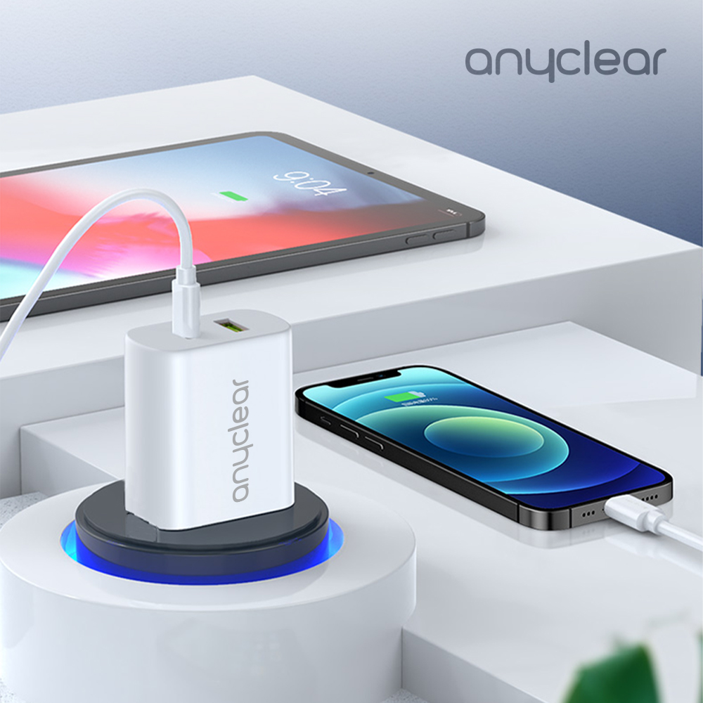 애니클리어 듀얼 USB PD 퀵차지 3.0 멀티 고속충전기 20W 2포트 가정용 어댑터