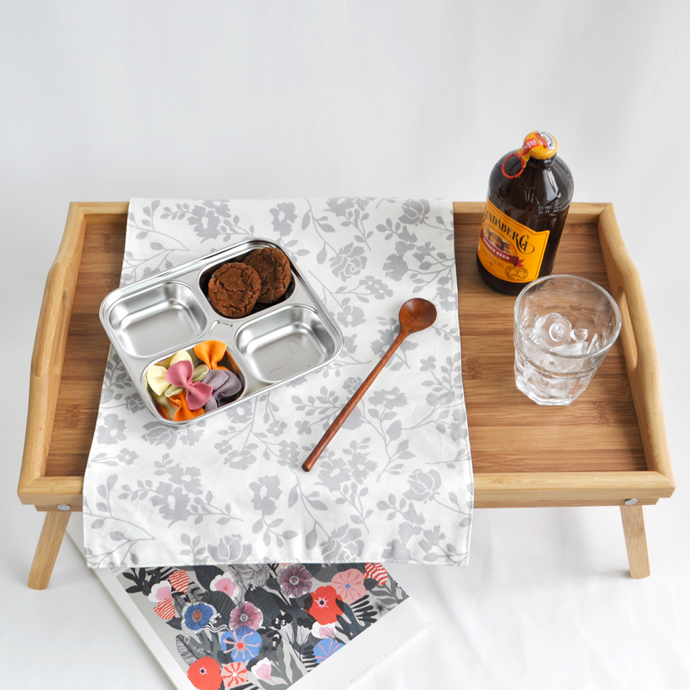 네츄럴 우드 베드트레이 50x30 미니 1인용 좌식테이블 접이식 노트북테이블 태블릿 밥상