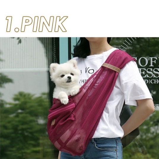 옆으로 메는 애견 가방 강아지 가방 애완견 애견 산책 S - 상세 이미지 4