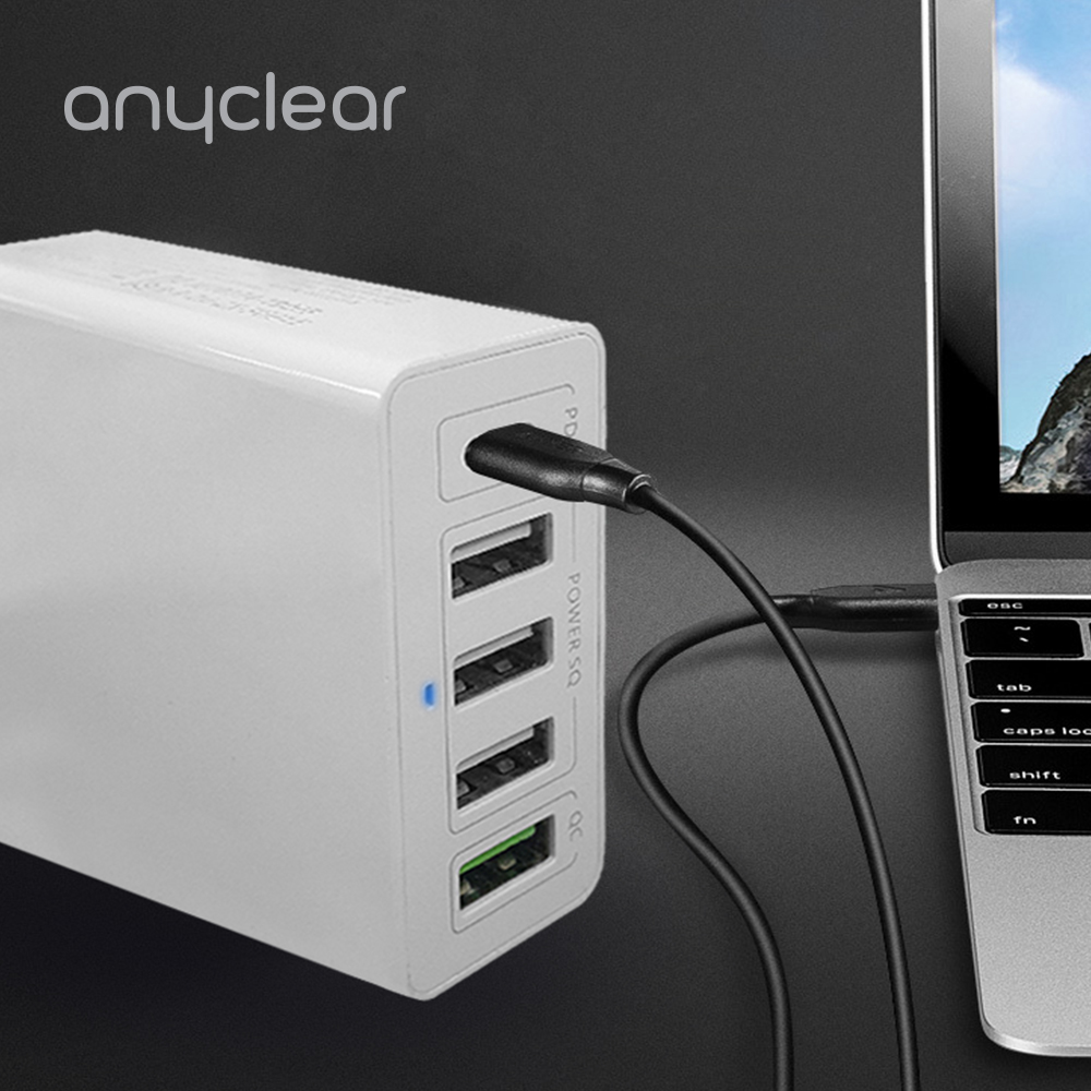애니클리어 스마트 USB PD 퀵차지 3.0 멀티 고속 충전기 30W 퀵차저 5포트 급속충전기 전용거치대 - 상세 이미지 5