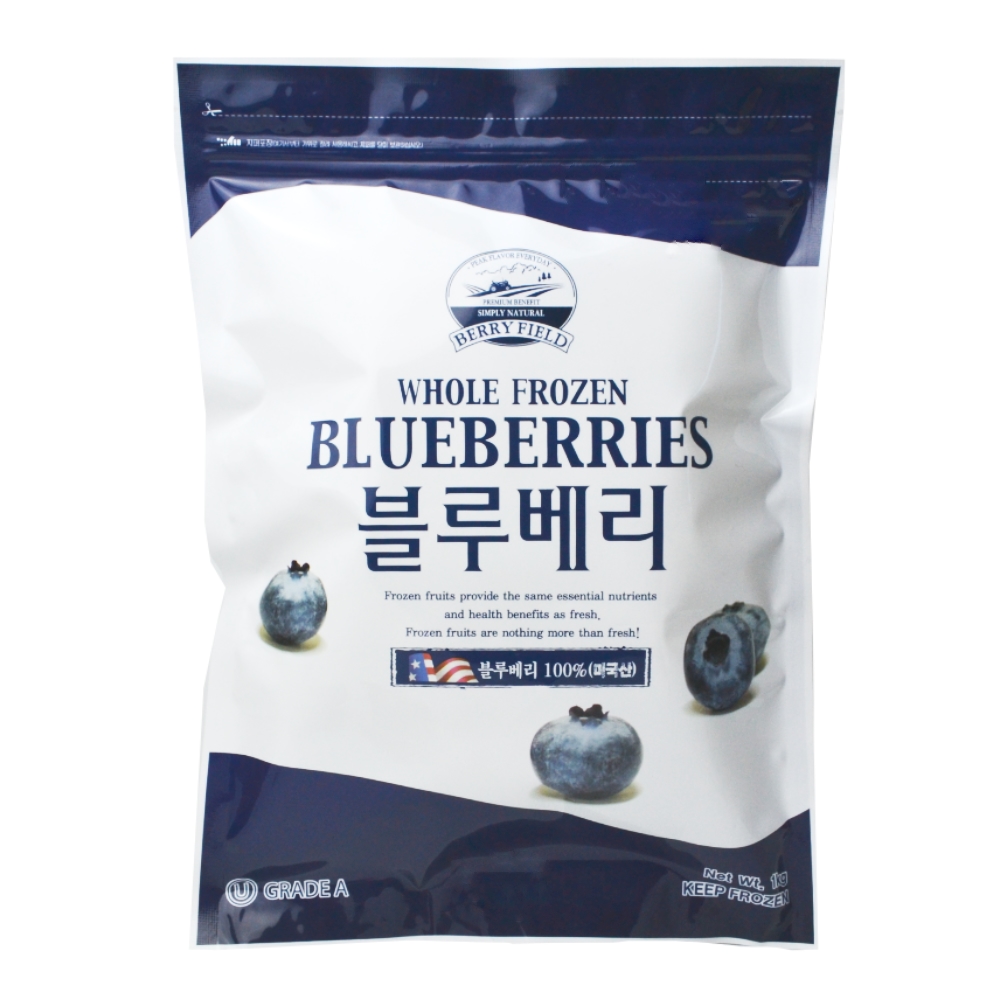 세척하여 깨끗한 A등급 미국산 급속 냉동 블루베리 1kg, 4개 - 상세 이미지 3