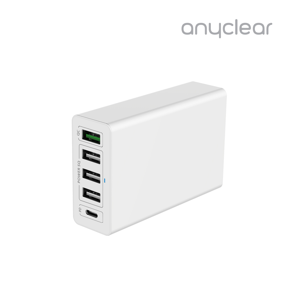 애니클리어 스마트 USB PD 퀵차지 3.0 멀티 고속 충전기 30W 퀵차저 5포트 급속충전기 전용거치대 - 상세 이미지 2