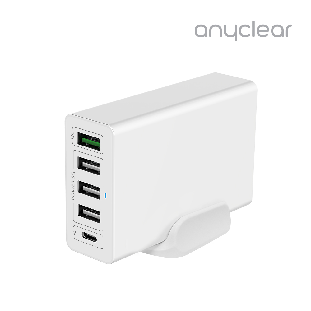 애니클리어 스마트 USB PD 퀵차지 3.0 멀티 고속 충전기 30W 퀵차저 5포트 급속충전기 전용거치대 - 상세 이미지 3