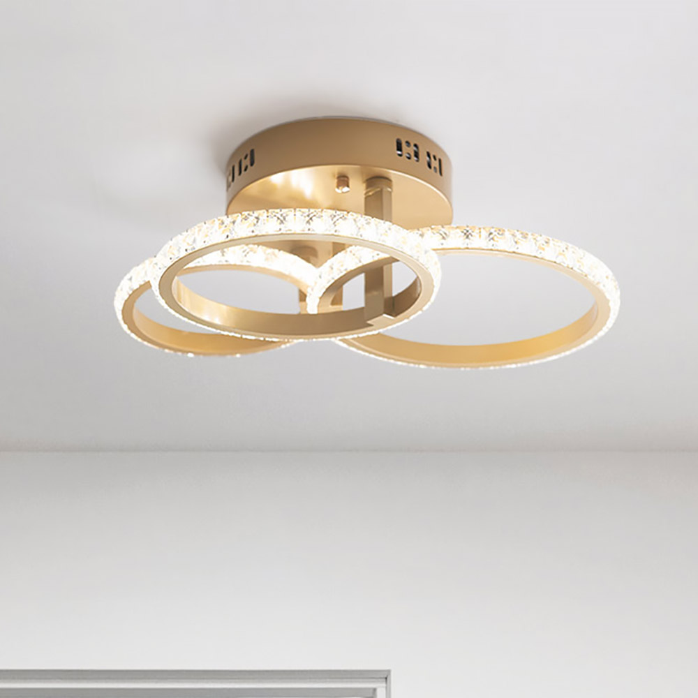 LED 크리스탈 클로버 직부등 30W 블랙 - 상세 이미지 4