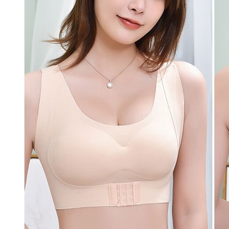 앞후크브라 처진가슴브라 스트랩리스 등살 보정 부유방 빅 사이즈 스포츠 브라 큰 노와이어 - 상세 이미지 5