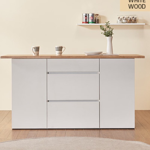 인조대리석 아일랜드 식탁 높은 홈 바 테이블 아이랜드식탁 화이트 간이 베이킹 수납 조리대