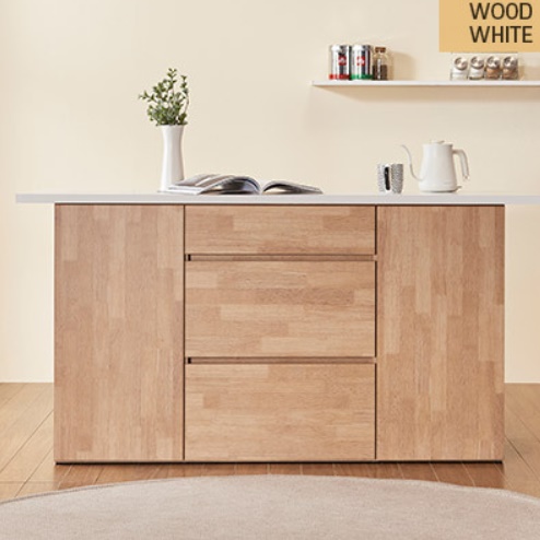 인조대리석 아일랜드 식탁 높은 홈 바 테이블 아이랜드식탁 화이트 간이 베이킹 수납 조리대