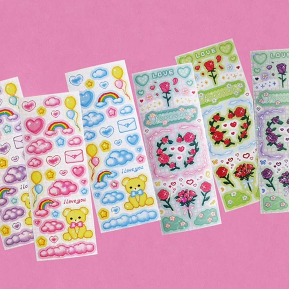 사이버러브 씰스티커 다꾸 포꾸 폴꾸 스티커 폴라로이드 포카 꾸미기