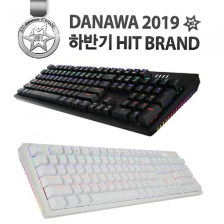 ABKO K515  게이밍 기계식 키보드 (화이트, 청축)