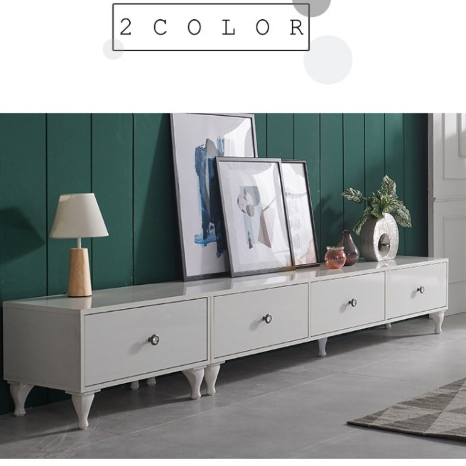 모던 티비다이 서랍장 화이트 거실장 75인치 티비거실장 낮은 거실 그레이 원목 티브 2400