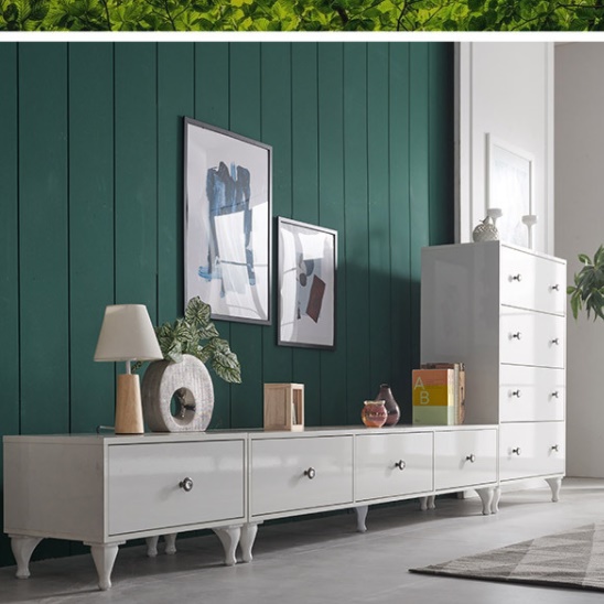 모던 티비다이 서랍장 화이트 거실장 75인치 티비거실장 낮은 거실 그레이 원목 티브 2400