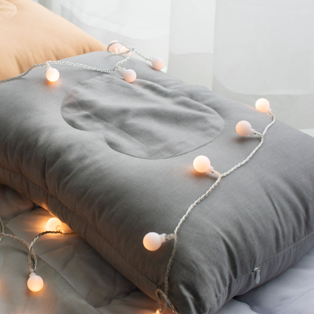 코튼샤워 황토 대나무 빨아쓰는 기능성 경추목베개 S 경추목 일자목 거북목 옆으로자는 키즈 주니어 낮은 목디스크