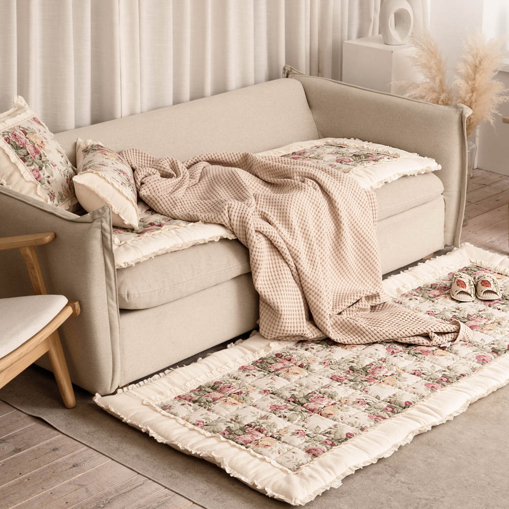 마벨로제 핑크로즈 사계절 3인 쇼파패드 미끄럼방지 소파매트