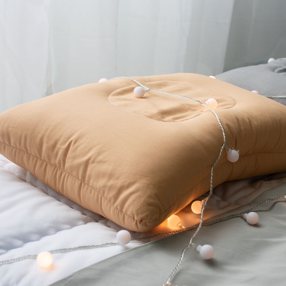 코튼샤워 황토 대나무 빨아쓰는 기능성 경추목베개 S 경추목 일자목 거북목 옆으로자는 키즈 주니어 낮은 목디스크