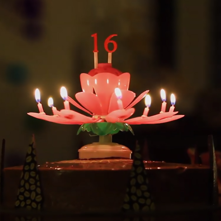생일축하 회전 멜로디 케이크 생일초 기본 연꽃초 - 상세 이미지 4
