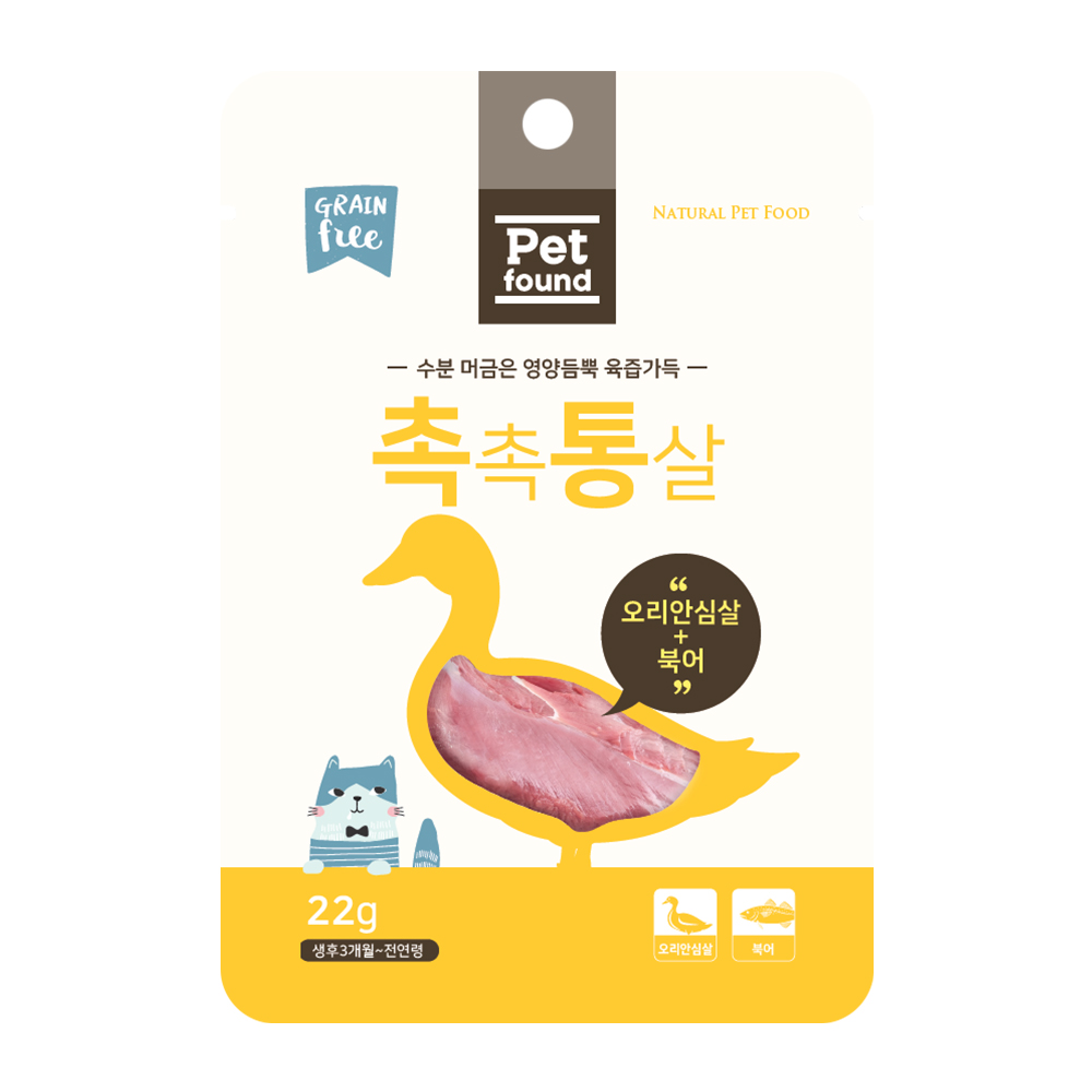 펫파운드 촉촉통살 고양이 닭가슴살 닭안심&가다랑어 22g - 상세 이미지 5