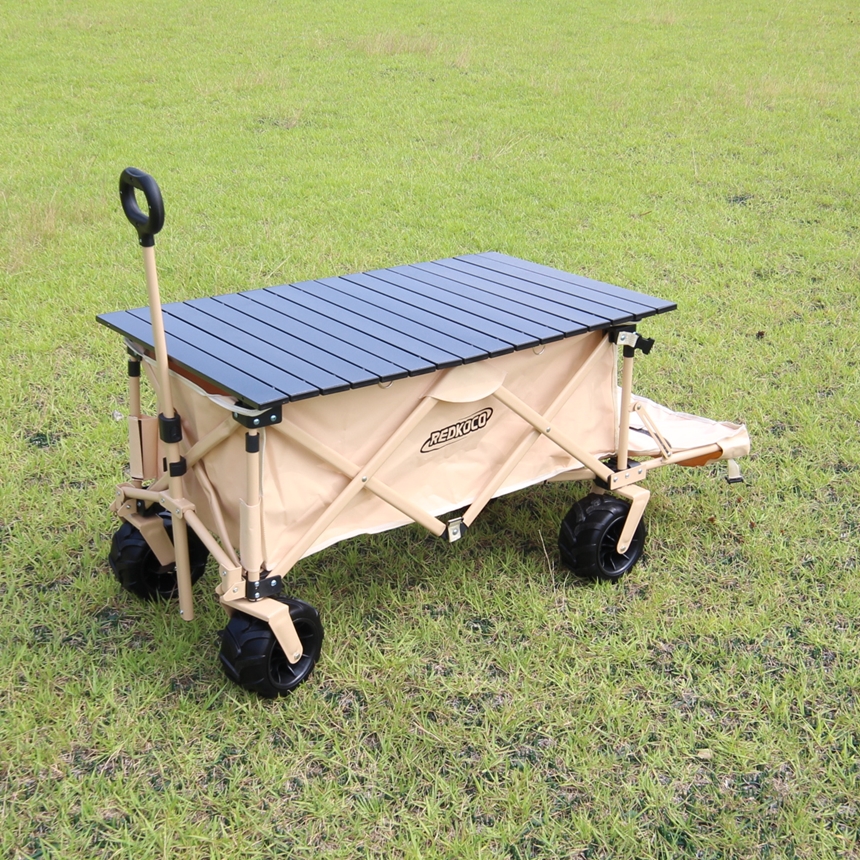 레드코코 캠핑웨건 왜건카트 수레 뒷문오픈 광폭타이어 롱바디