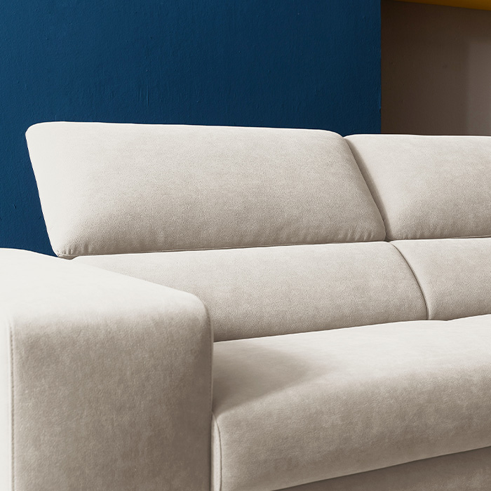 [에싸] 레노어 4인 헤드기능 패브릭 소파+스툴(리브)(카시미라, 크라비츠 옵션)