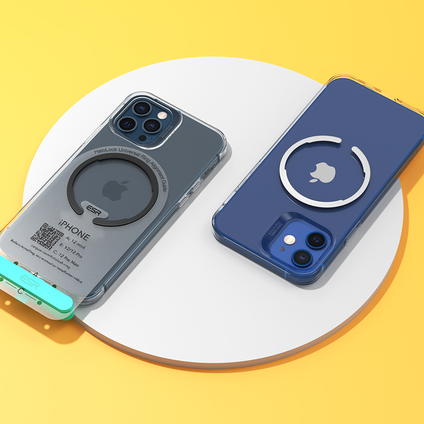 ESR 할로락 맥세이프 아이폰 갤럭시 핸드폰 휴대폰 마그네틱 자석 호환 링 스티커 2개