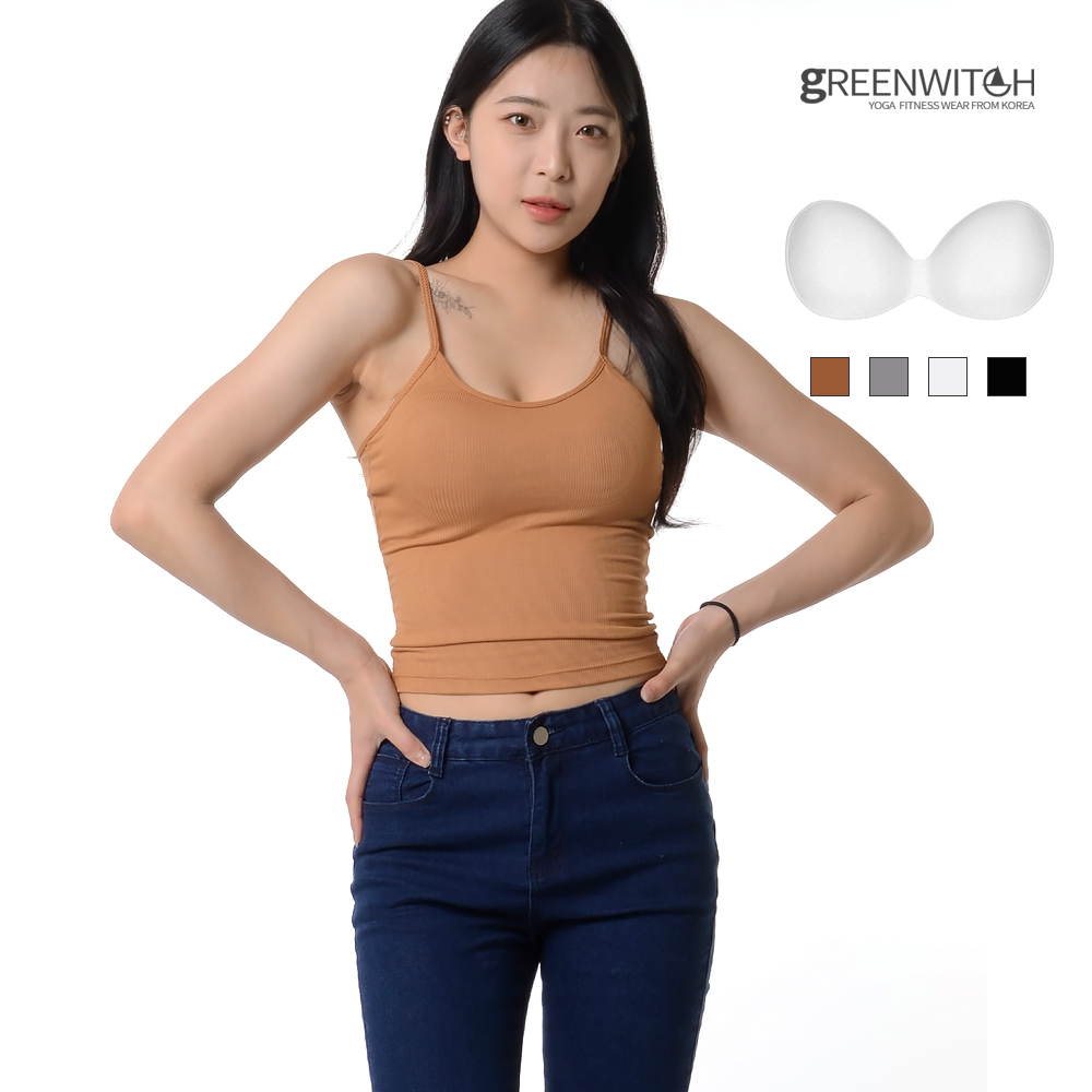 그리니치 실크터치감 크롭 골지브라탑 브라렛 요가복 hd5318 - 상세 이미지 4