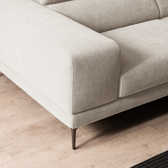 [에싸] 레노어 4인 헤드기능 패브릭 소파+스툴(리브)(카시미라, 크라비츠 옵션)