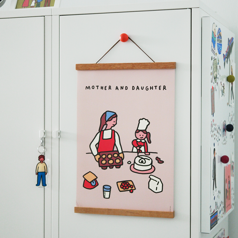 제로퍼제로 가족포스터 아기방 아이방 그림 액자 집들이선물 엄마와딸