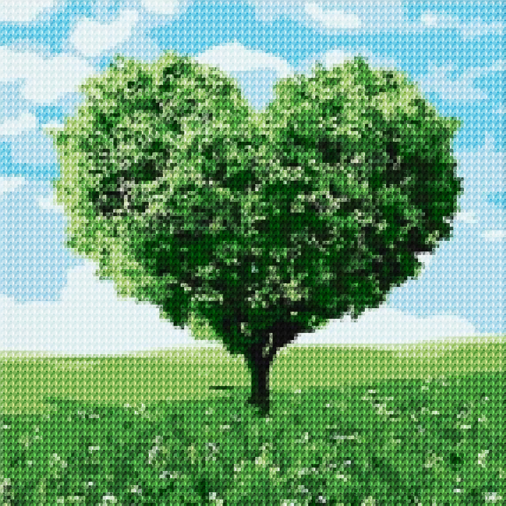 투코비 DIY 보석십자수 25x25 사랑나무 D25-30