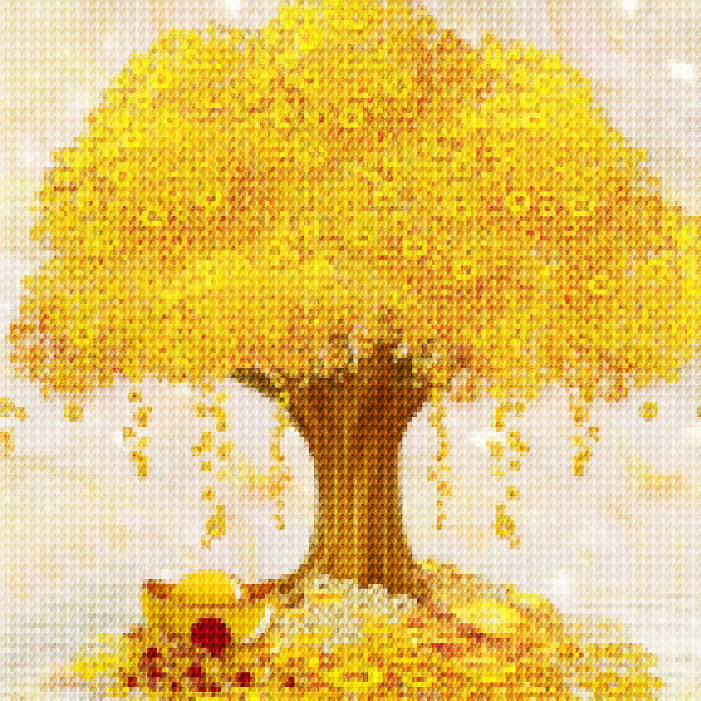 투코비 DIY 보석십자수 25x25 돈나무 D25-35