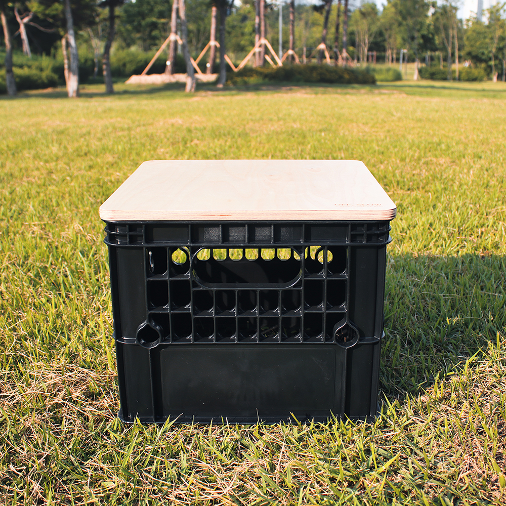 오프슬로우 캠핑 밀크박스 상판 원목 자동차 정리함 트렁크 보관함 용품 수납함