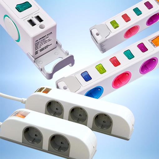 국산 디자인멀티탭 옆으로 개별스위치 멀티 전기 콘센트 멀티탭 USB 2구 1.5M - 상세 이미지 2