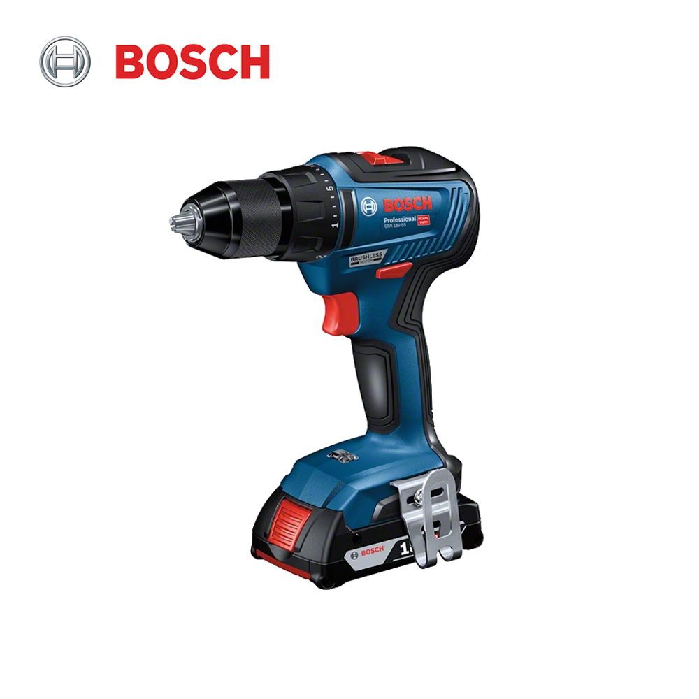 보쉬 18V 충전 드릴 드라이버 GSR18V-55 2.0AH 배터리 2개