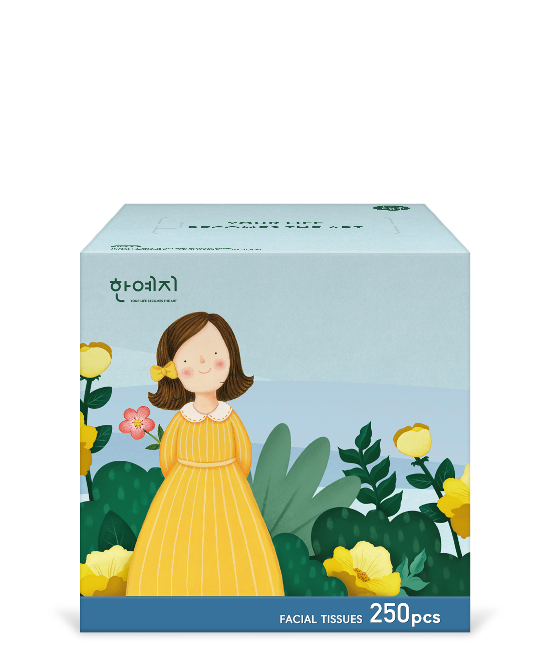 한예지 캐릭터 MINI 천연펄프 곽티슈 각티슈 미용티슈 250매 6입 2팩 이미지 6