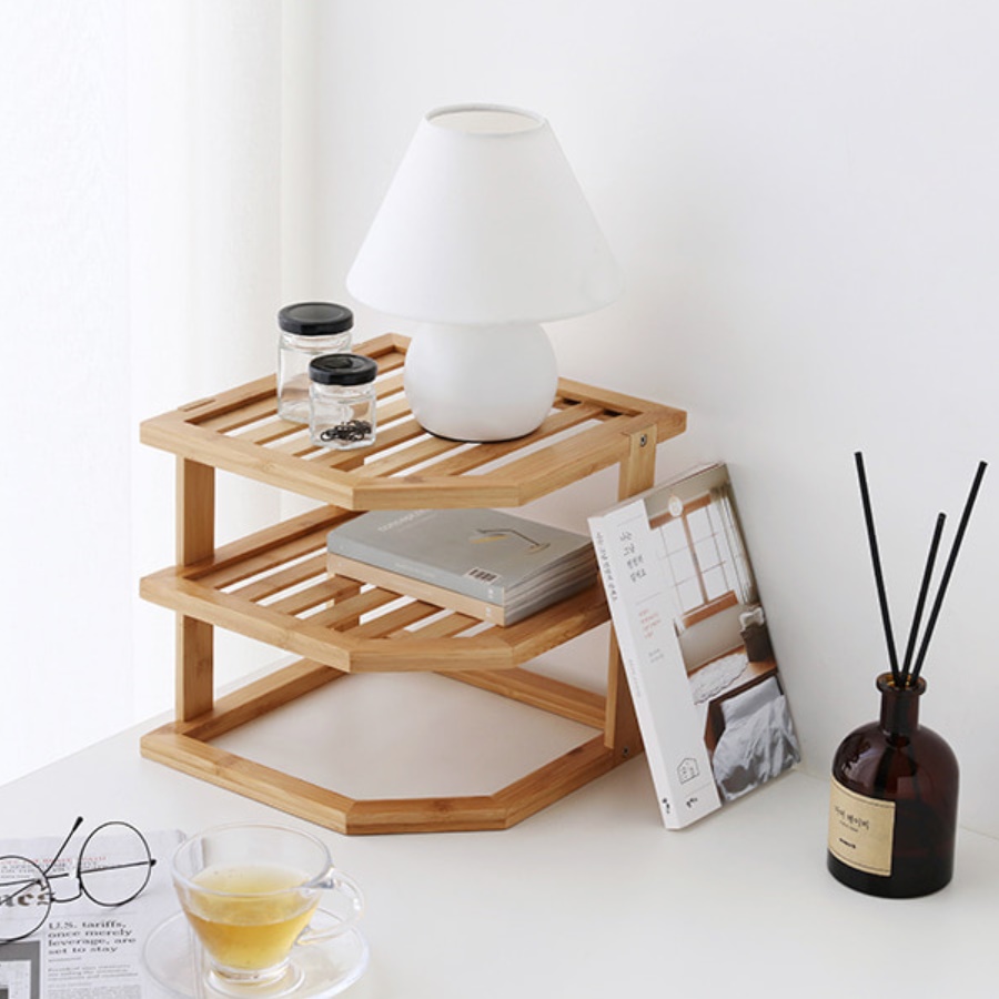 식탁위선반 식탁 정리대 ㄱ자 낮은 작은 선반 - 상세 이미지 4