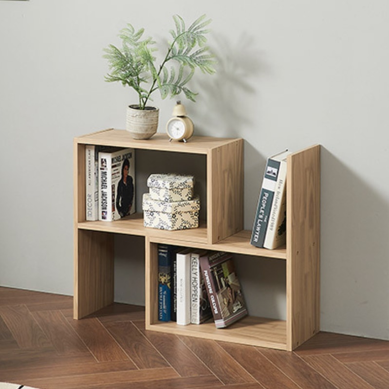 모듈 책장 작은 조립식 책장 수납함 시스템 디자인 맞춤 책장 - 상품 이미지
