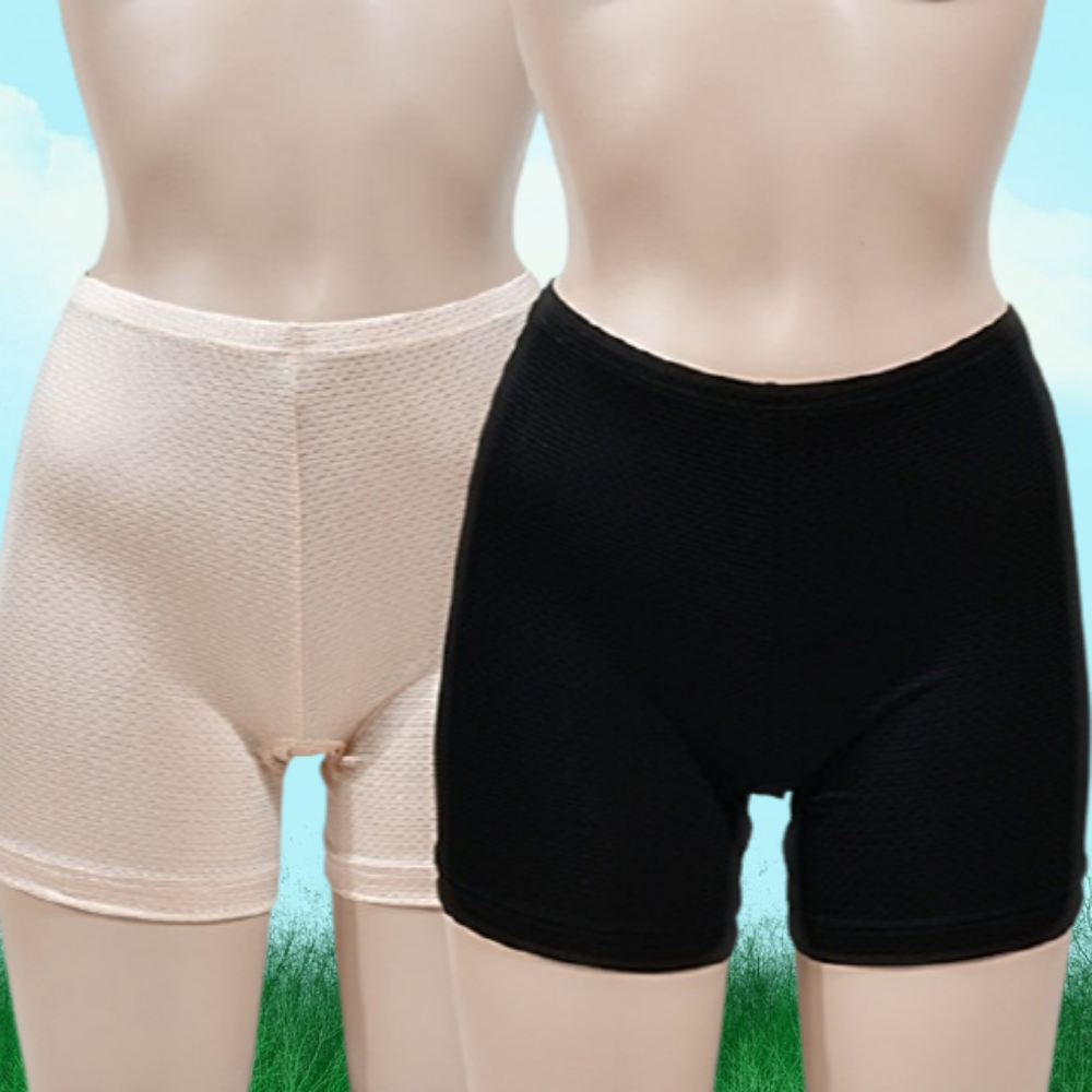 인견네모팬티 국내생산 시원한 쿨 여성롱드로즈 임파선 y존 아줌마 롱사각팬티 배덮는 배팬티 - 메인 이미지