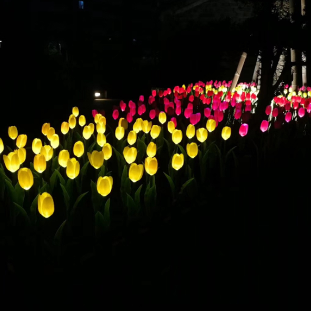 태양광 정원등 꽃등 LED 조명등 태양열 전구 수목 조경등 마당 테라스 조명 튤립 1+1 - 상세 이미지 4