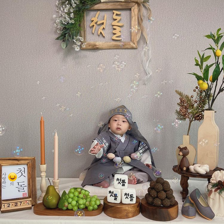(소품대여/툴리툴리) 한복무료 백일상 돌상 아기 셀프촬영 100일 돌 첫돌 전통 상차림