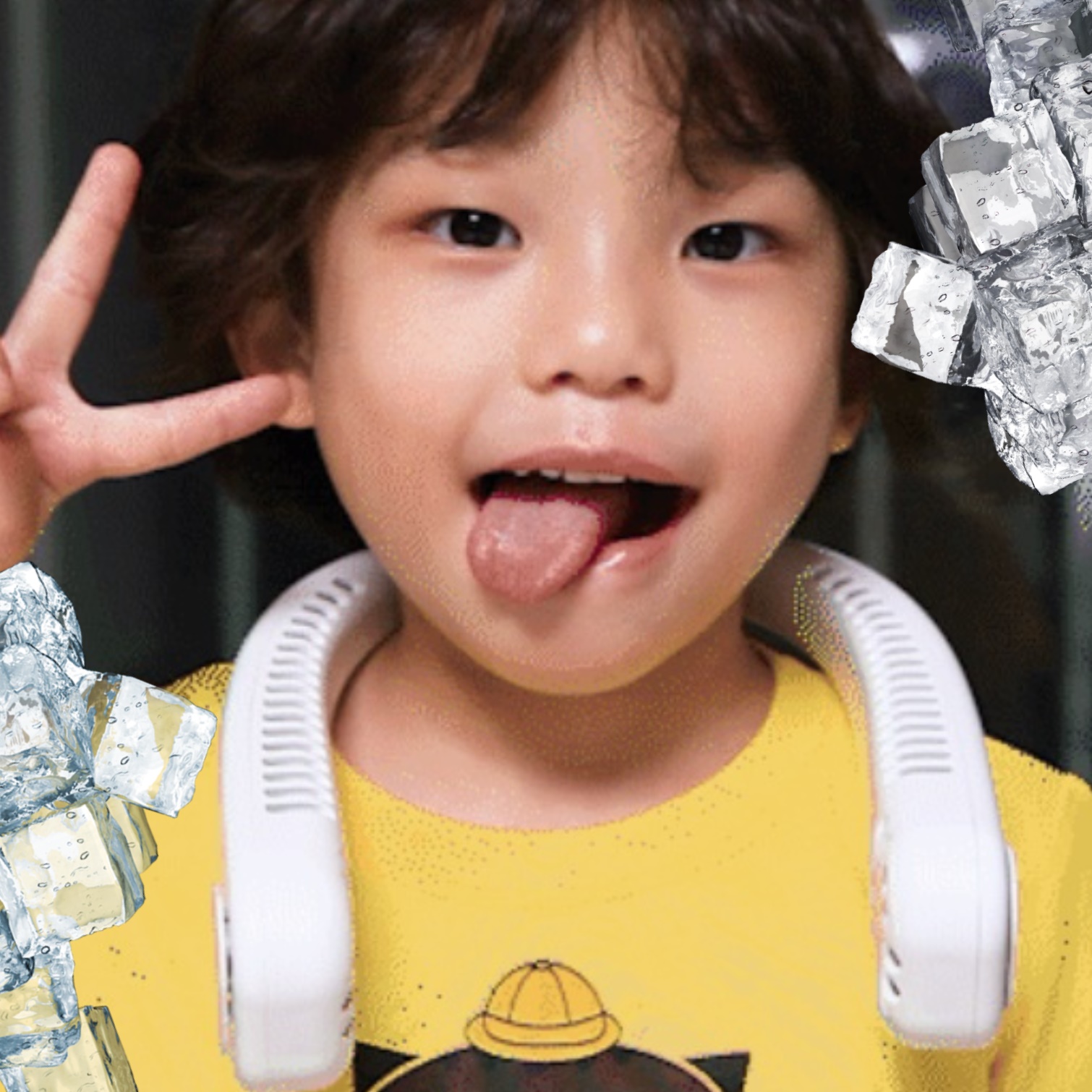 어린이선풍기 넥 에어컨 목걸이형선풍기 충전용 목에 거는 선풍기