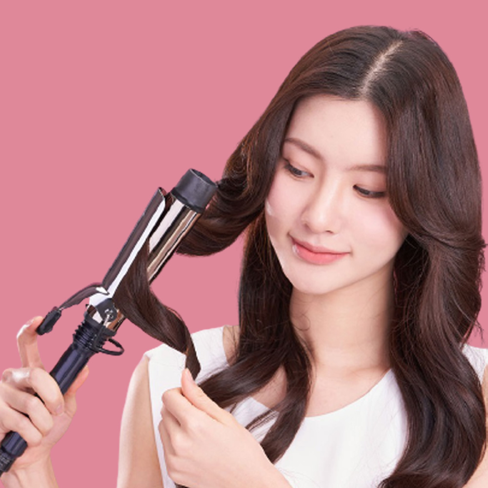 봉고데기 티타늄 볼륨 여신 예스뷰티 WUP 아이롱 온도 조절 미용실 전문가용 고데기 - 메인 이미지