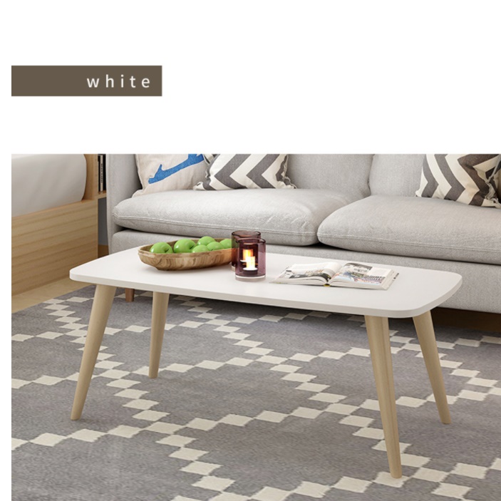 높은소파테이블 거실용탁자 통원목테이블 작은테이블 거실 좌탁 원룸 인테리어 낮은 화이트
