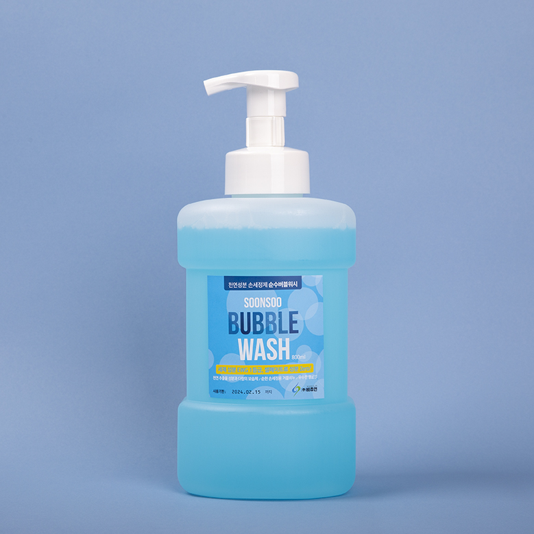 비츄인 순수 버블워시 과일향 거품 손세정제 카페 가정 업소 폼비누 펌프형 800ml, 5개 이미지 2