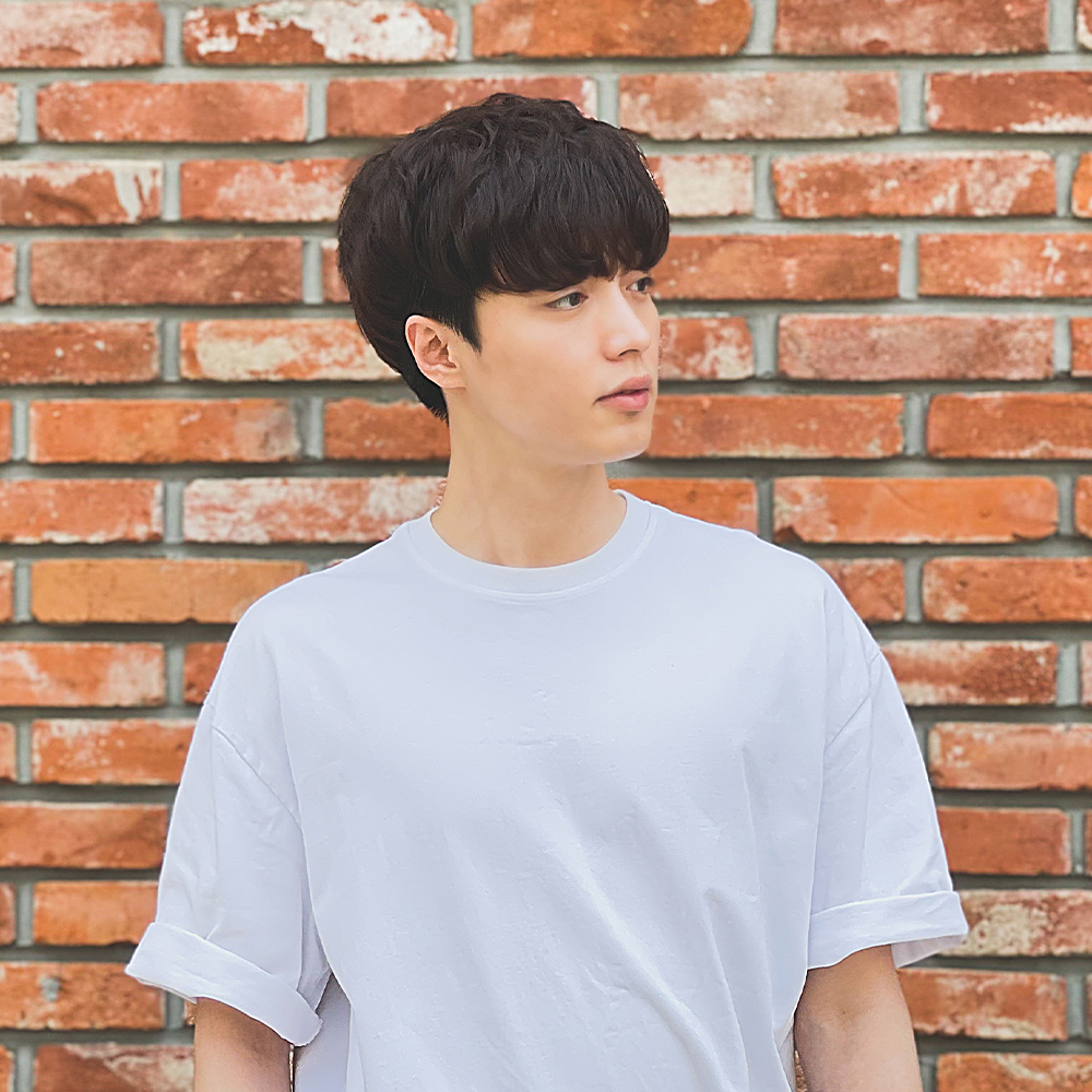 투블럭 남자가발 소프트 루즈스핀펌 초콜릿브라운 - 상품 이미지