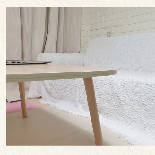 높은소파테이블 거실용탁자 통원목테이블 작은테이블 거실 좌탁 원룸 인테리어 낮은 화이트