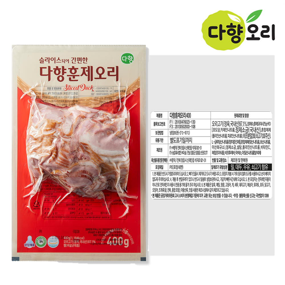 다향 오리 슬라이스 훈제 오리고기 400g - 상세 이미지 4