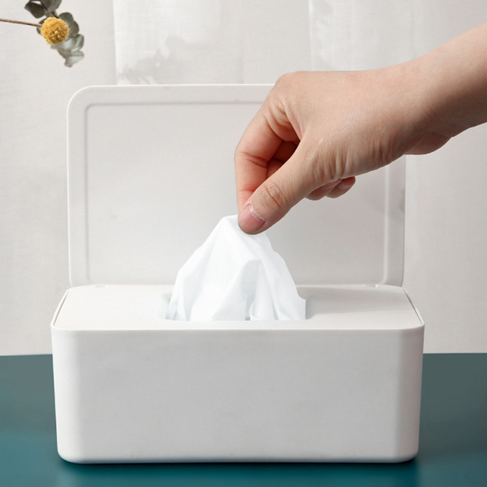 세이프티 물티슈 케이스 이중캡 밀폐 티슈 보관함
