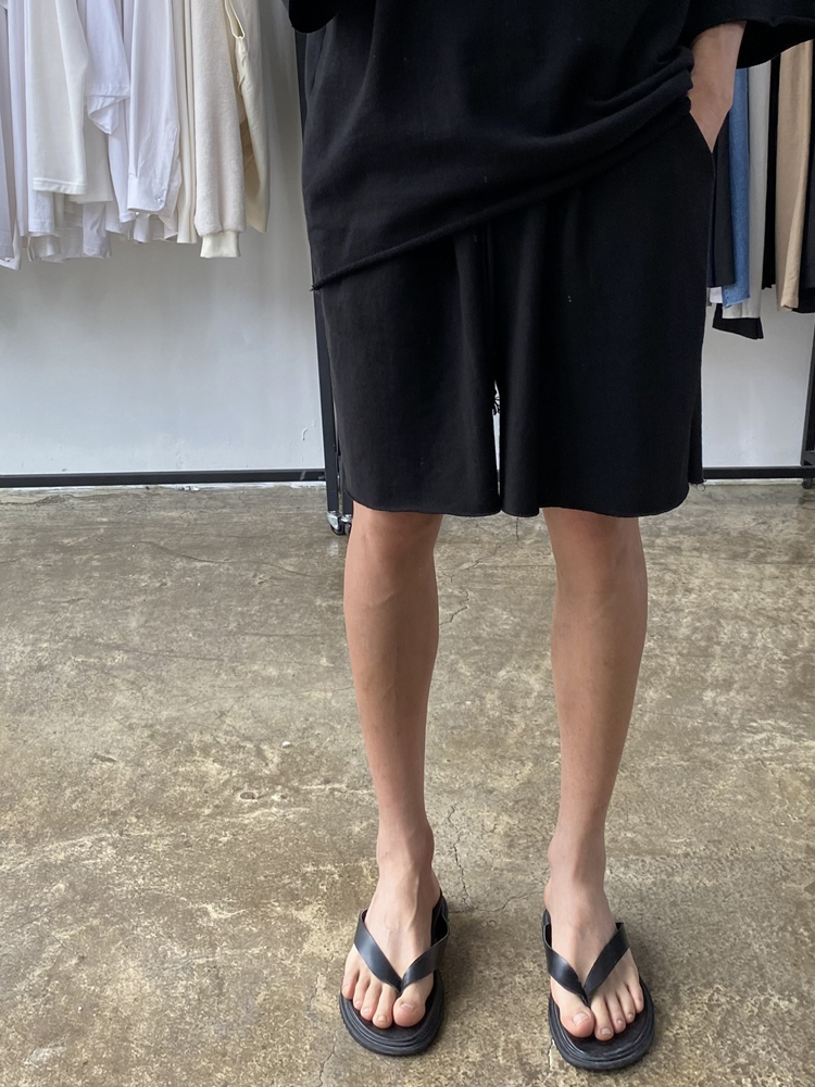 남자4부반바지 와이드 데끼 컷팅 쭈리 밴딩 이미지 4