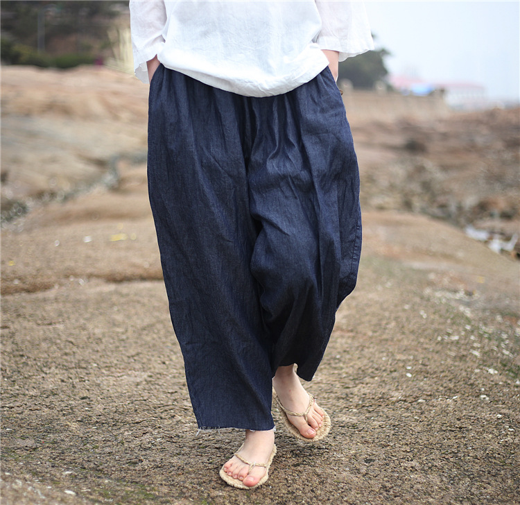 여름 밴딩 루즈핏 데님팬츠 배기핏 편한바지 엄마바지