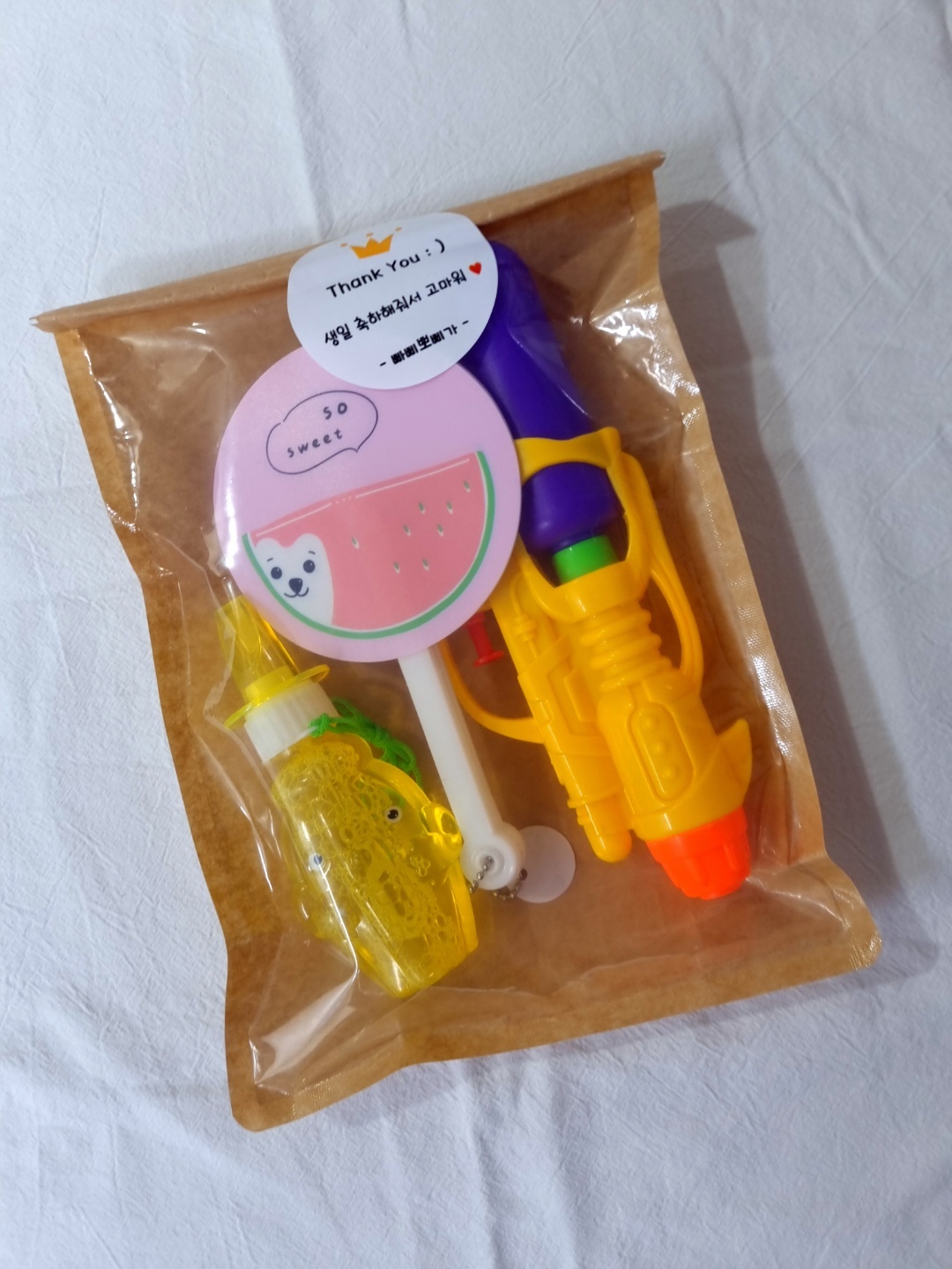 빠삐뽀삐 어린이집 생일 답례품 선물 유치원 여름 방학 구디백 파워물총세트 - 상세 이미지 3